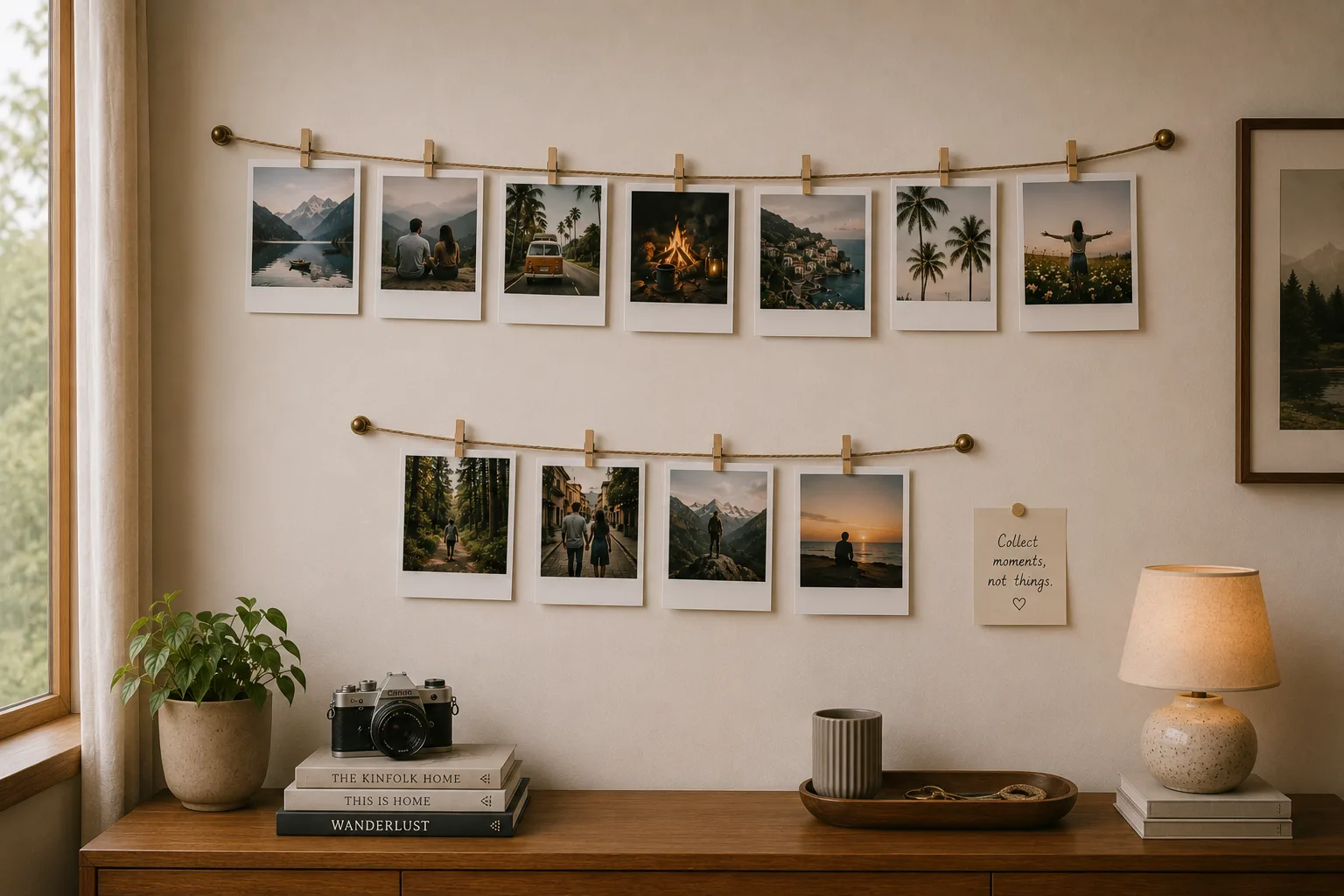 Asymmetric Row Cluster photo-print display example