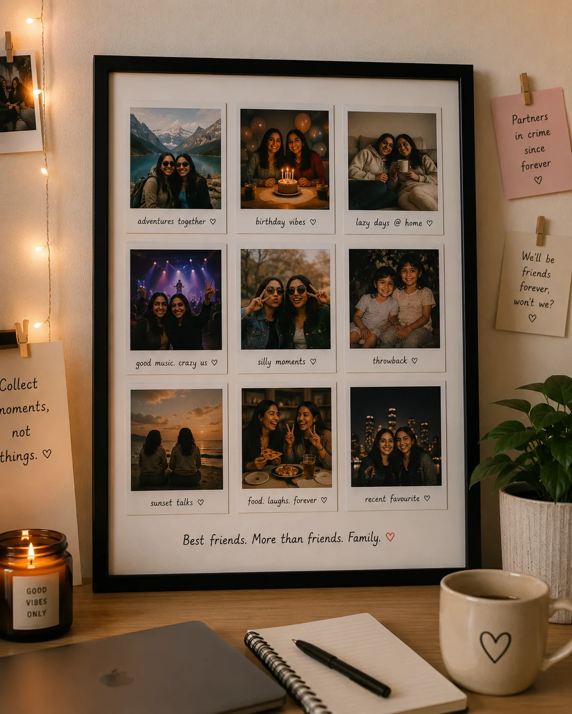 Bestie Collage Frame photo-print display example