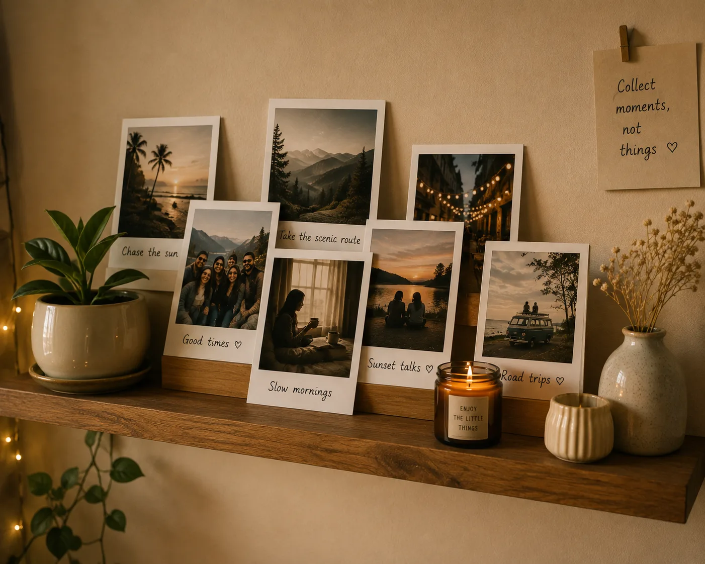 Floating Shelf Lean photo-print display example