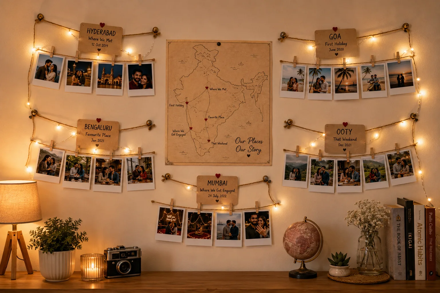 Relationship Map photo-print display example