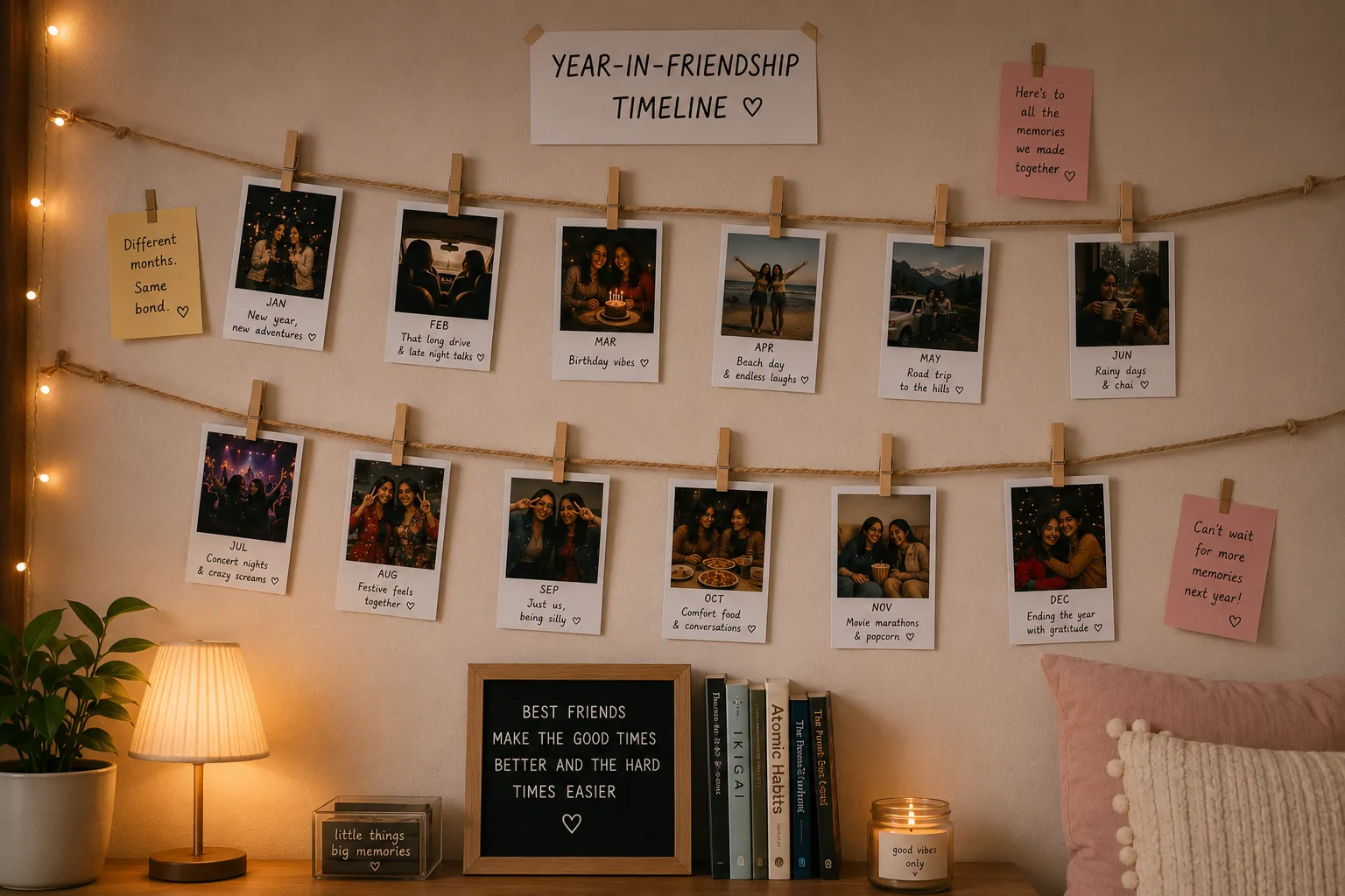 Year-in-Friendship Timeline photo-print display example