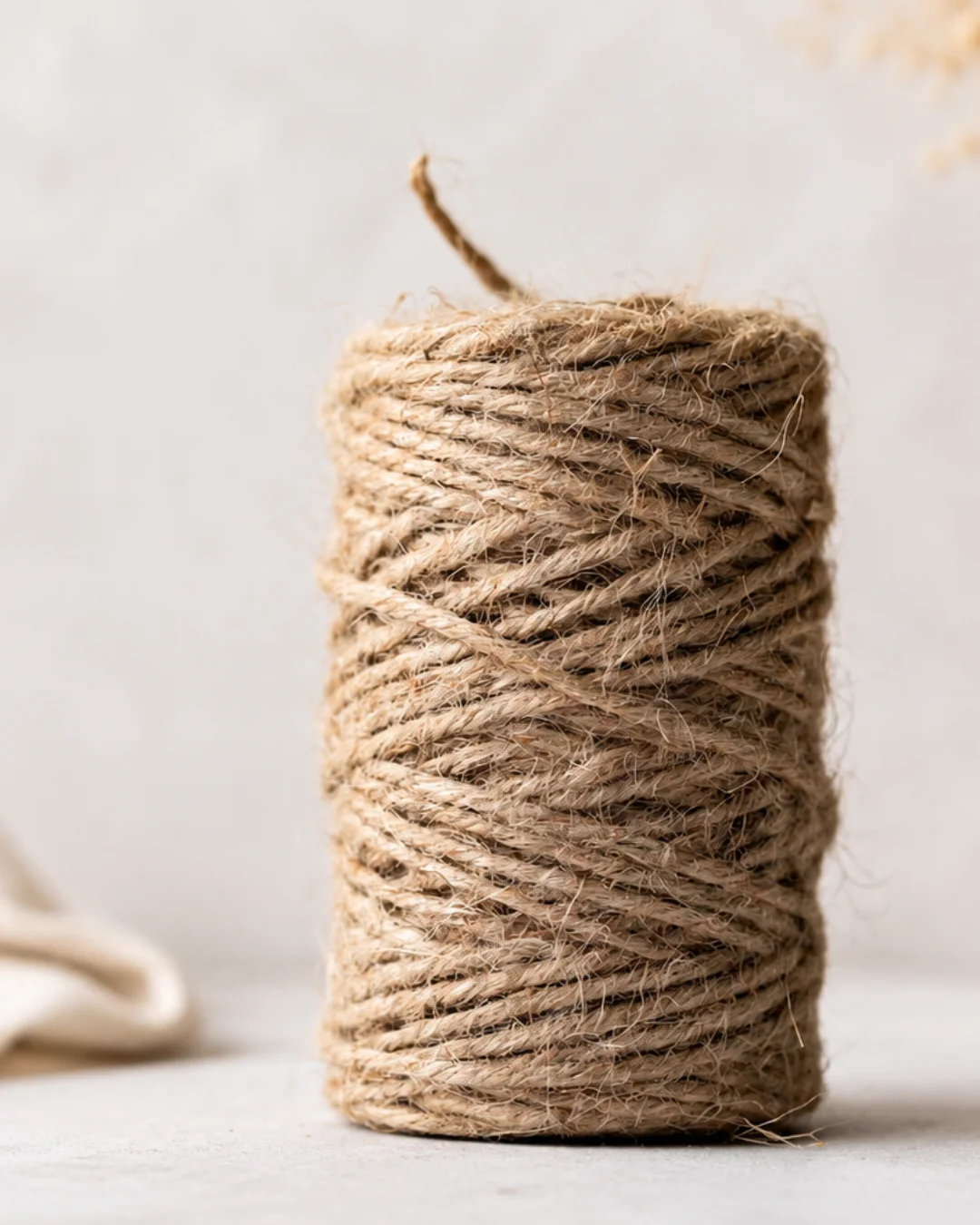 Jute rope for hanging polaroid prints on a wall