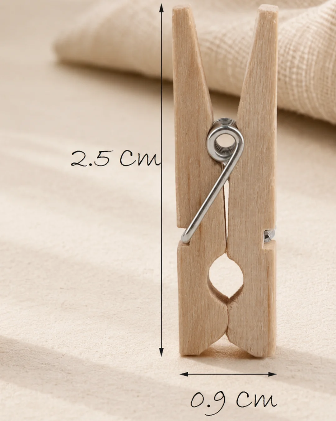 Small wooden clips for hanging polaroid prints