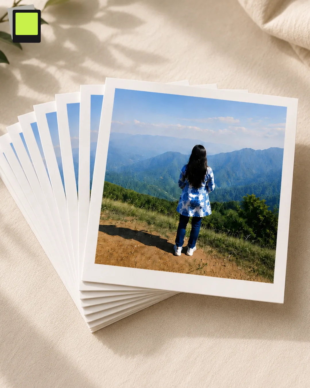 Premium Square Photo Prints – stack of 3×3 inch square prints